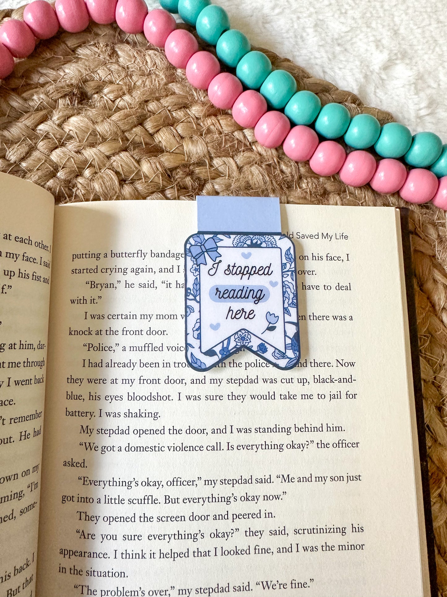 Blue I Stopped Reading Here Magnetic Bookmark