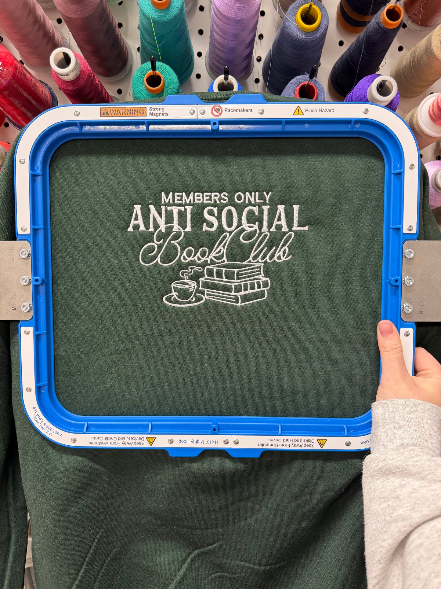 Antisocial Bookclub Embroidered Crewneck Sweatshirt