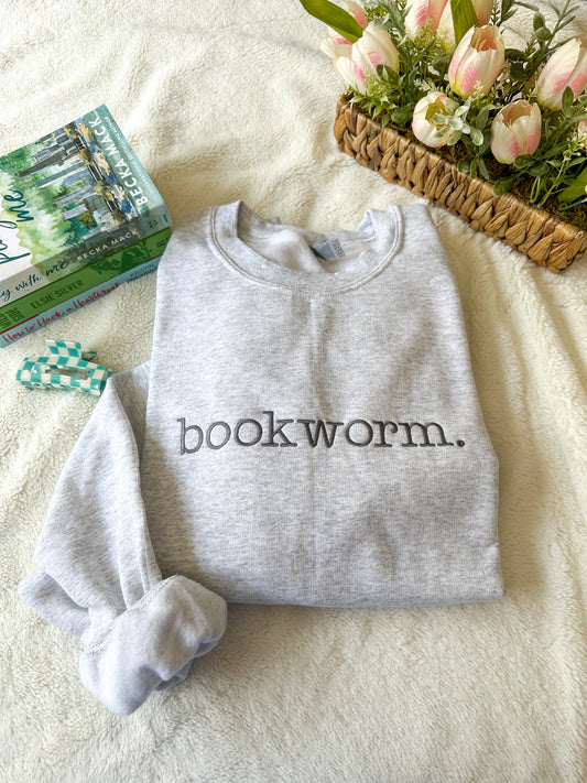 Bookworm Embroidered Crewneck