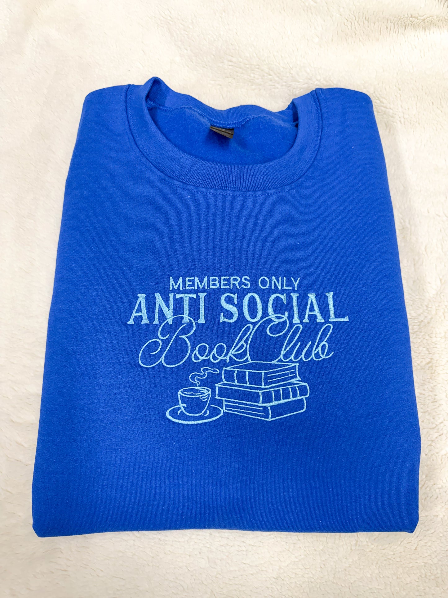 Antisocial Bookclub Embroidered Crewneck Sweatshirt