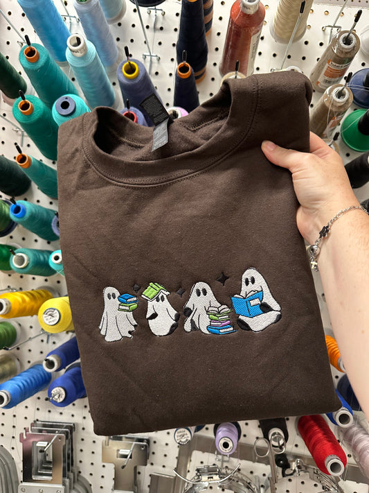 Bookish Ghosties Embroidered Sweatshirt