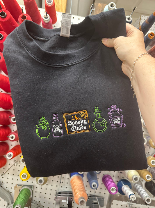 Spooky Times Embroidered Sweatshirt