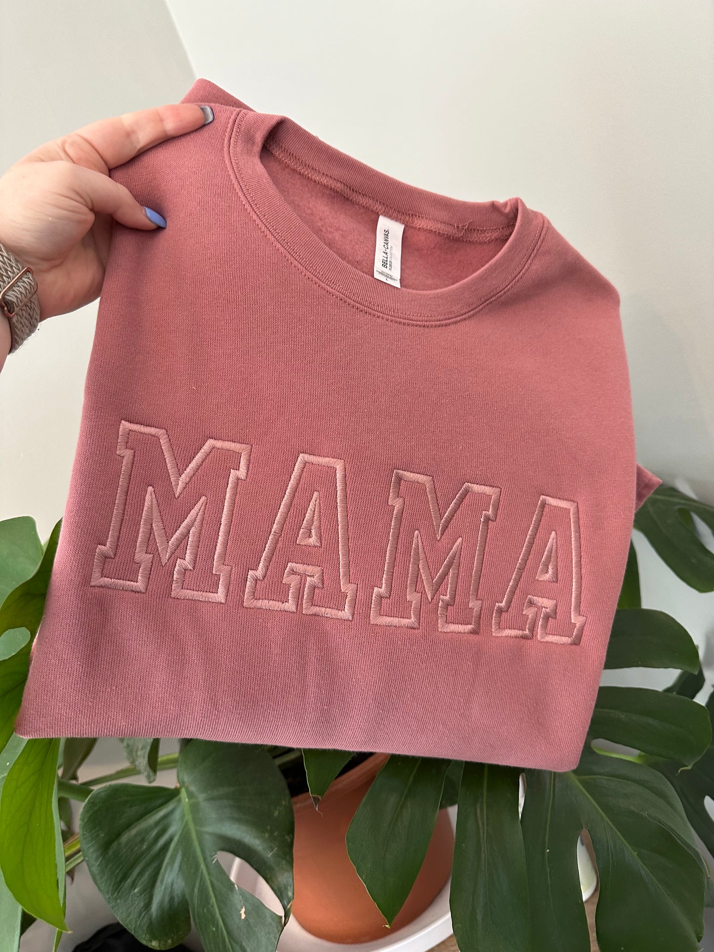 MAMA Neutral Embroidered Crewnecks