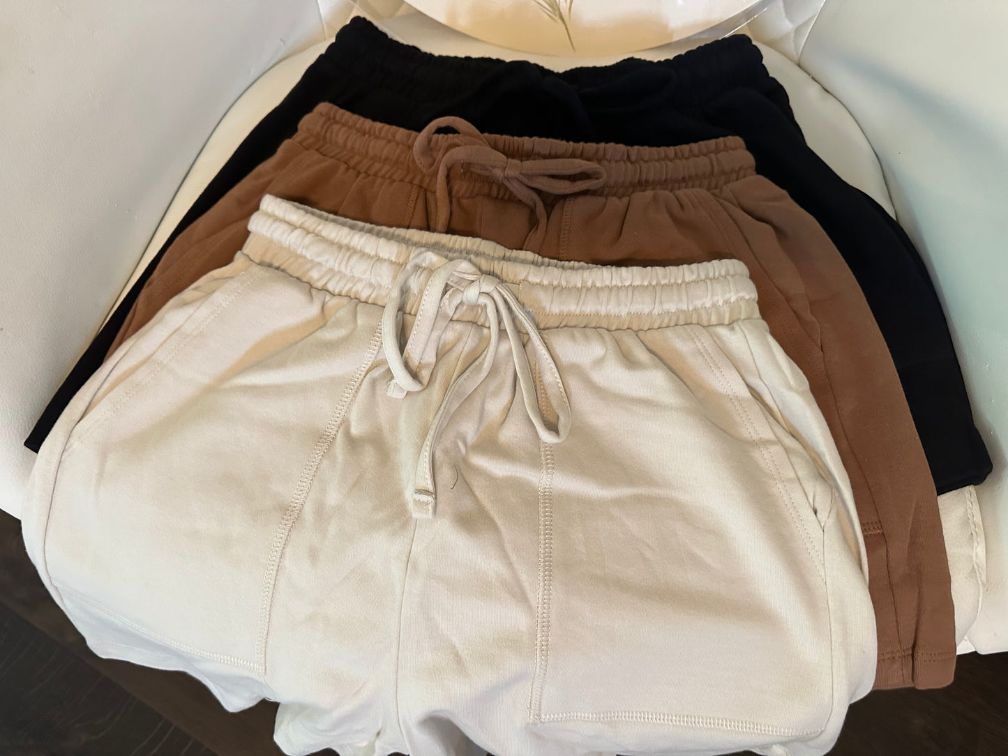 Cotton Drawstring Shorts with Pockets